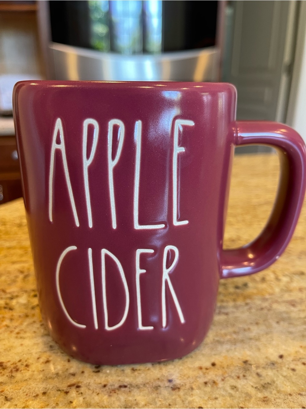 SET OF 2 RAE DUNN “Hay Rides” & "Apple Cider" Mugs Artisan Magenta 181 FALL NEW - Picture 5 of 8